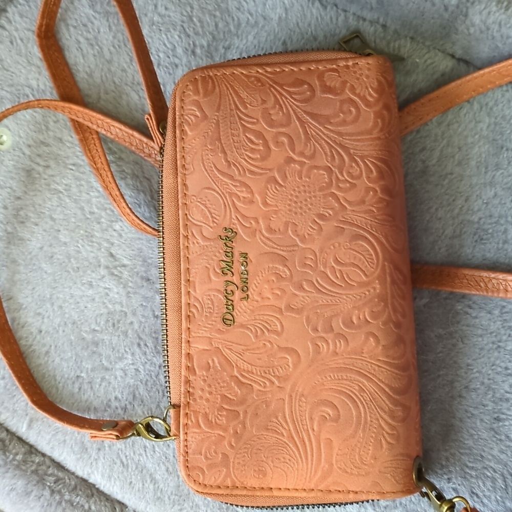 Darcy Marks wristlet wallet with shoulder strap